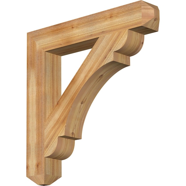 Ekena Millwork Olympic Craftsman Rough Sawn Bracket, Western Red Cedar, 6"W x 38"D x 38"H BKT06X38X38OLY04RWR - main